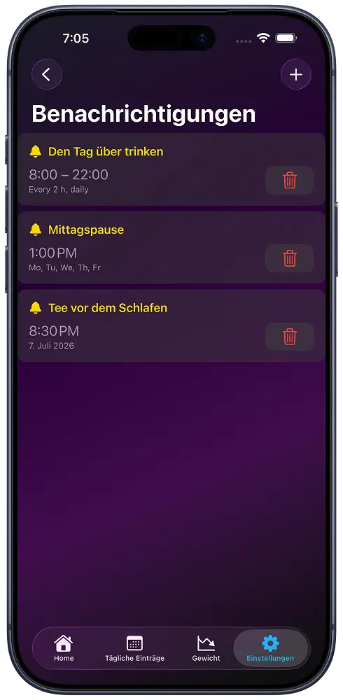 Einstellungen - Dark Mode